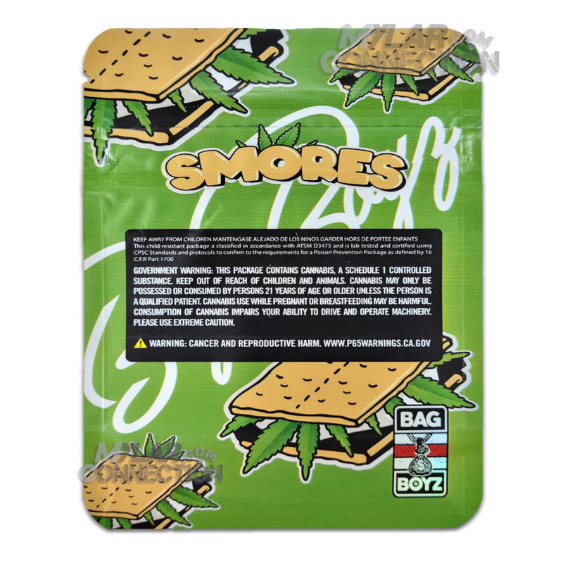 Bag Boyz Smores Empty 3.5g Dry Herb Flower Mylar Bag Packaging