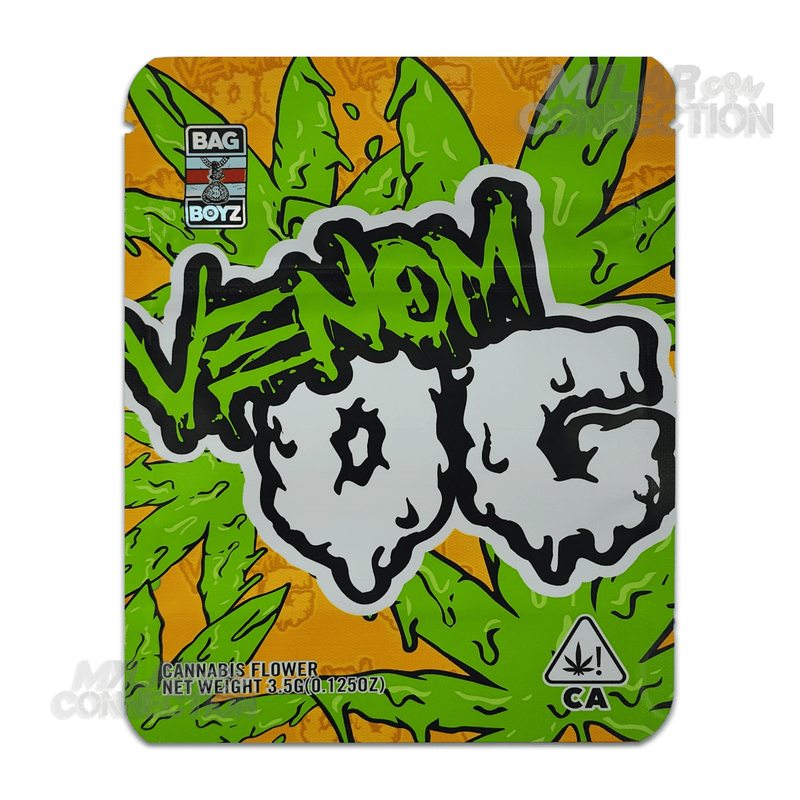 Bag Boyz Venom OG Empty 3.5g Dry Herb Flower Mylar Bag Packaging