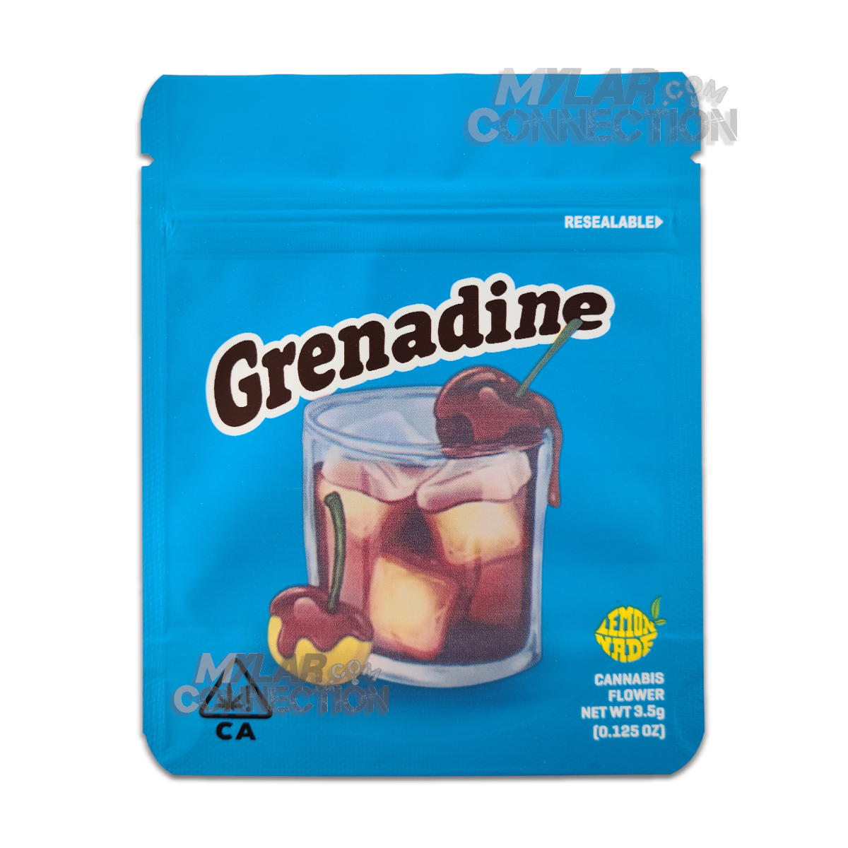 Cookies Grenadine 3.5g Empty Flower Dry Herb Mylar Bag Smell Proof Pac