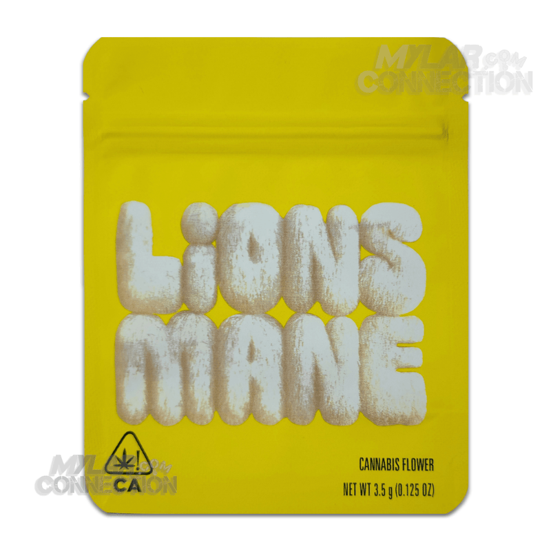 Lions Mane By Cookies Lemonnade Empty 3.5g Smell Proof Dry Herb Mylar Bag