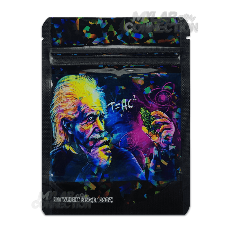 Exotic 3.5g Empty Einstein Thinker Mylar Bag Flower Packaging