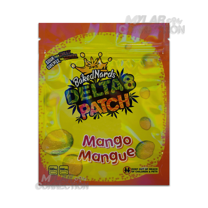 Delta 8 Patch Mango Empty Edible Packaging 500mg/1000mg Mylar Bags