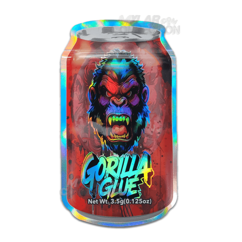 Exotic Gorilla Glue Die-Cut 3.5g Empty Mylar Bag Smell Proof Packaging