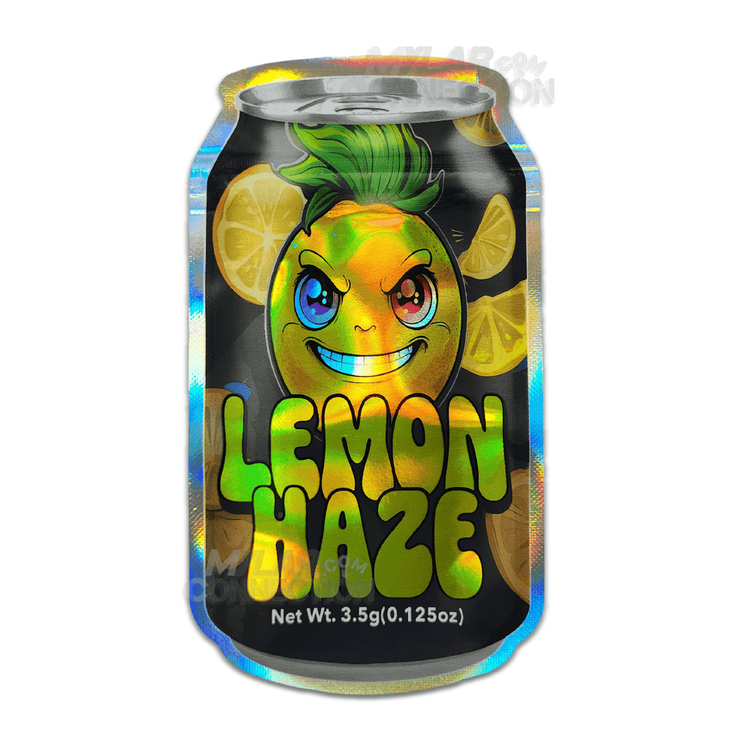 Exotic Lemon Haze Die-Cut 3.5g Empty Mylar Bag Smell Proof Packaging