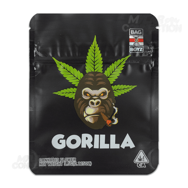 Bag Boyz Gorilla Empty 3.5g Dry Herb Flower Mylar Bag Packaging