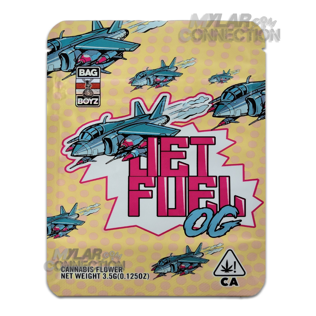 Bag Boyz Jet Fuel OG Empty 3.5g Dry Herb Flower Mylar Bag Packaging