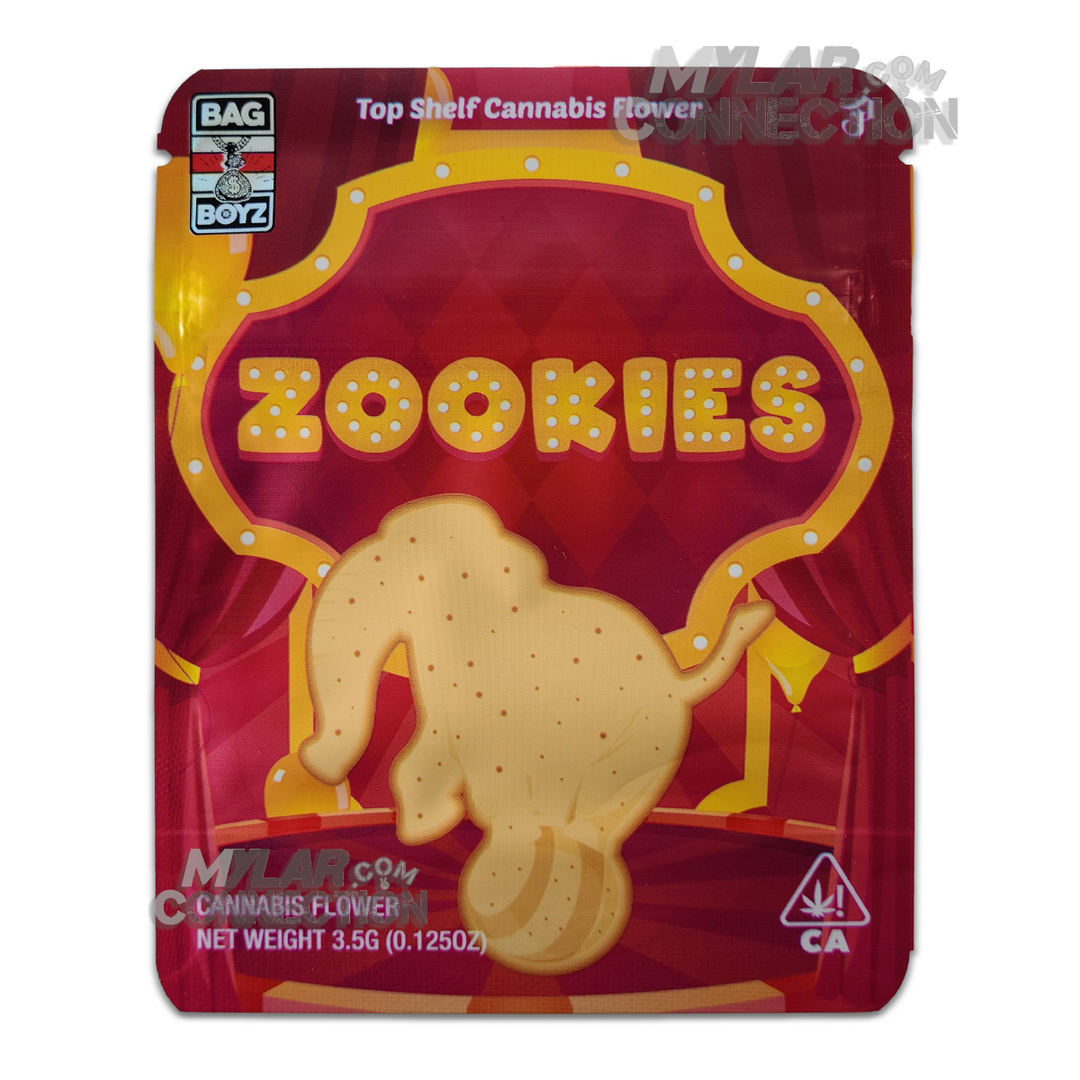Bag Boyz Zookies Empty 3.5g Dry Herb Flower Mylar Bag Packaging