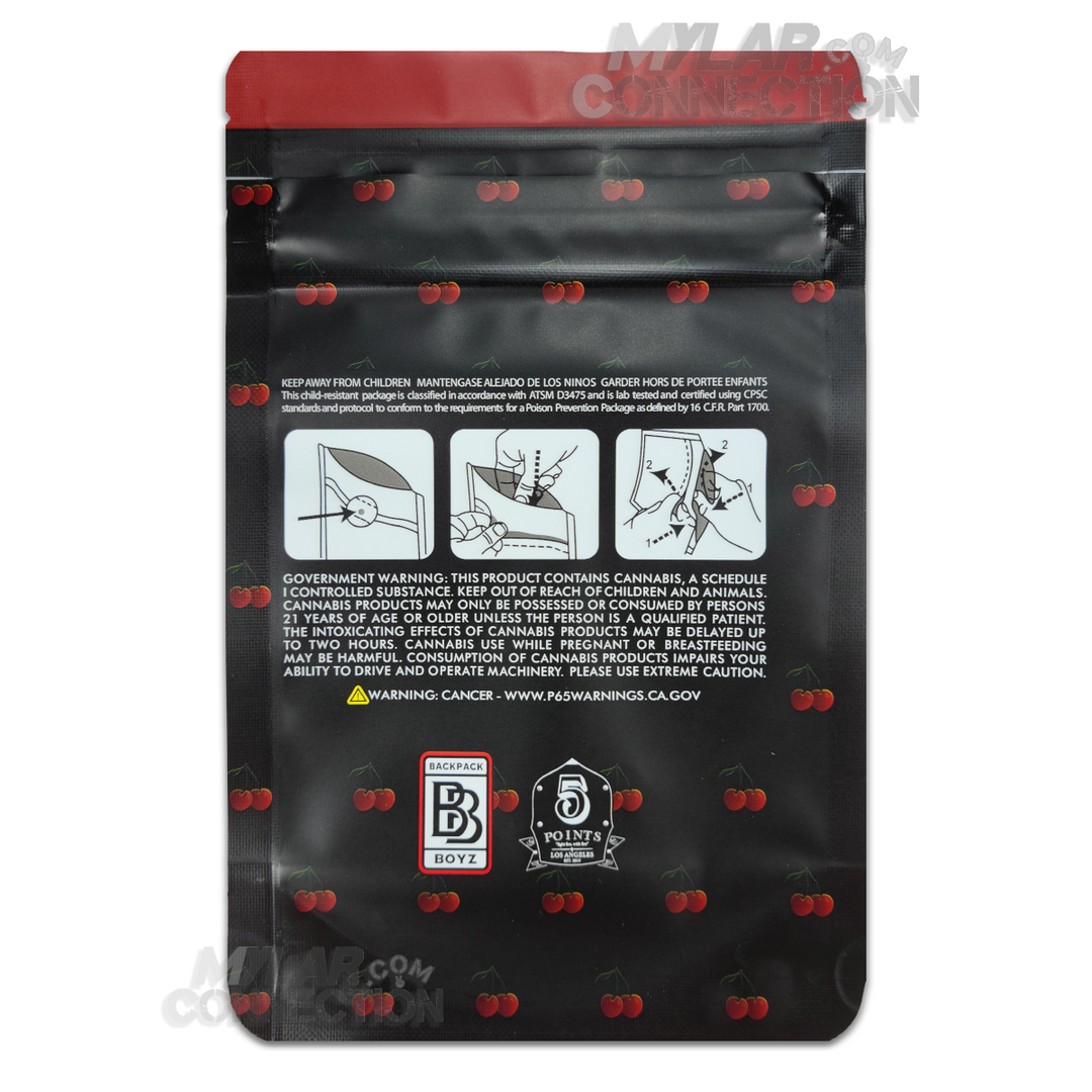 Backpack Boyz Black Cherry Gelato Empty 3.5g Dry Herb Flower Mylar Bags