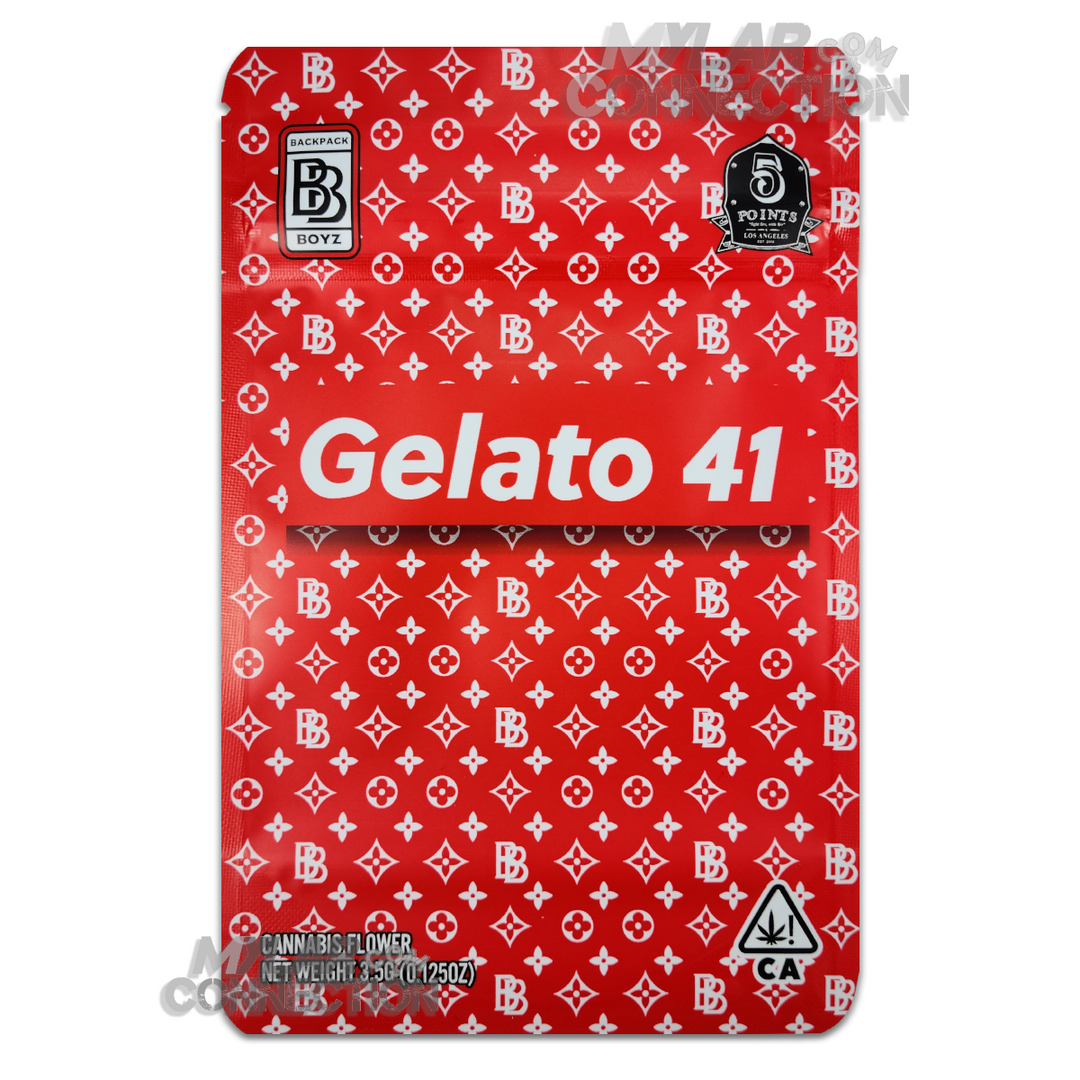 Backpack Boyz Gelato 41 3.5g Mylar Bag Front