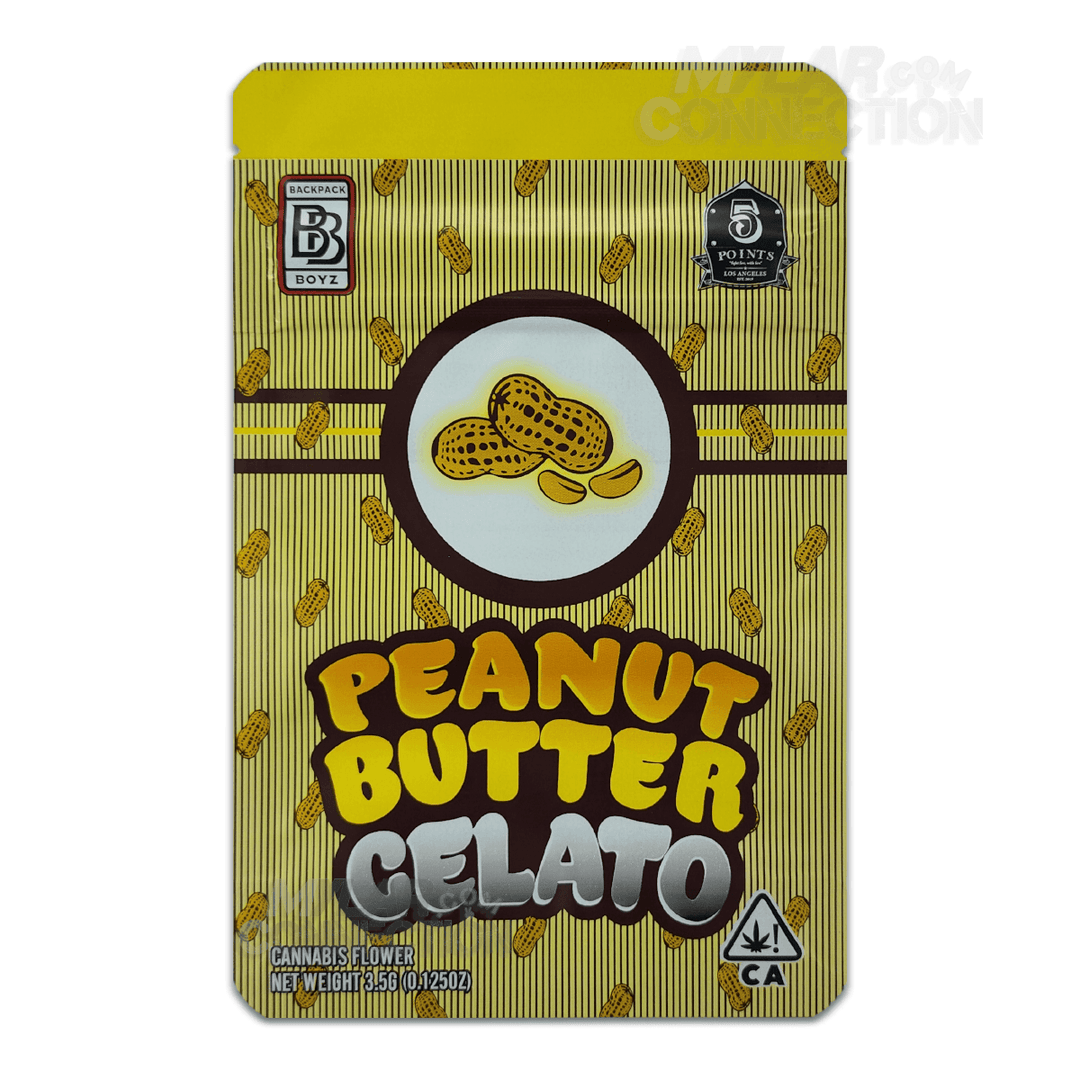 Backpack Boyz Peanut Butter Gelato Empty 3.5g Dry Herb Flower Mylar Bags