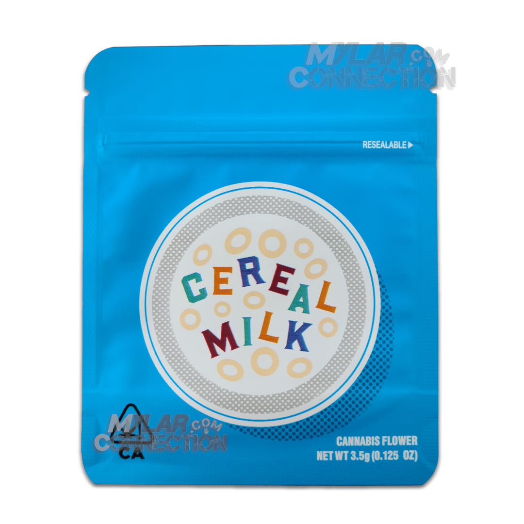 Cookies Cereal Milk 3.5g Empty Flower Dry Herb Mylar Bag Smell Proof Packaging