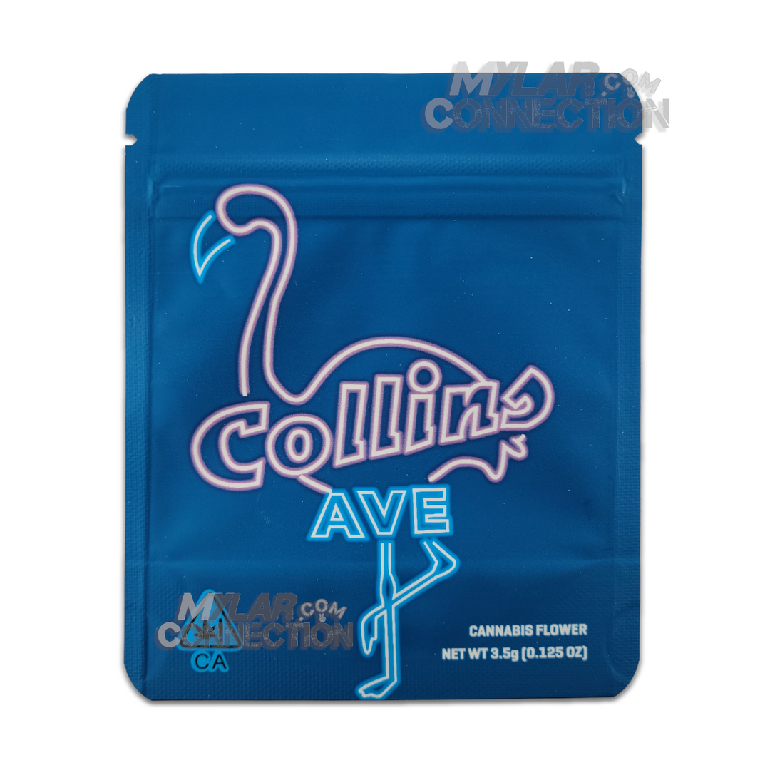 Cookies Collins Ave  3.5g Empty Flower Dry Herb Mylar Bag Smell Proof Packaging