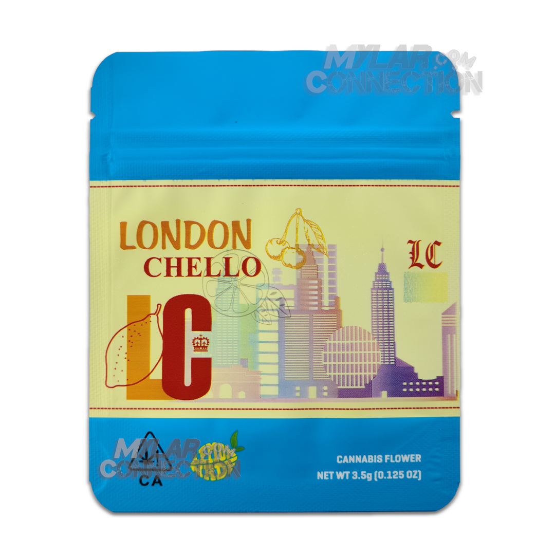 Cookies London Chello 3.5g Empty Flower Dry Herb Mylar Bag Smell Proof Packaging