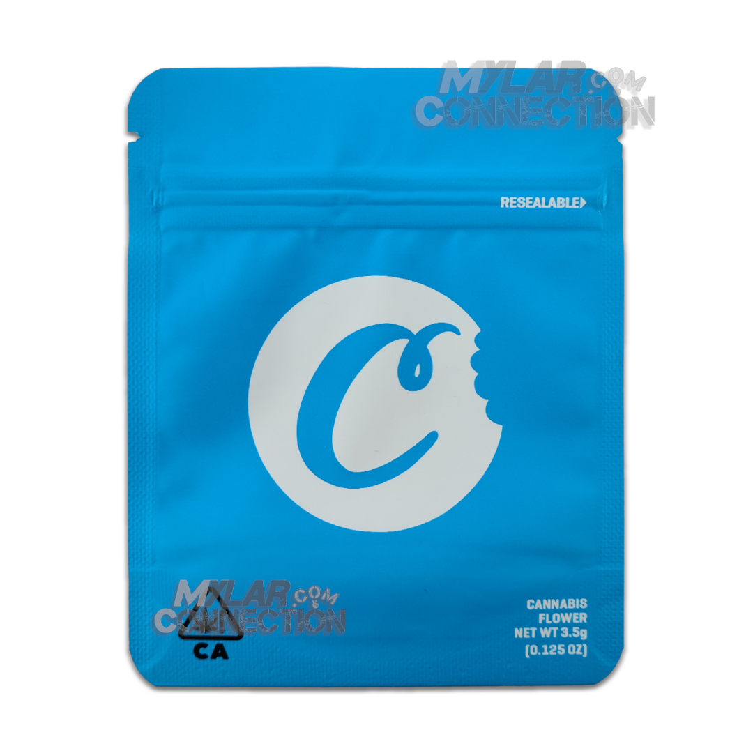 Cookies Original Standard 3.5g Empty Flower Dry Herb Mylar Bag Smell Proof Packaging