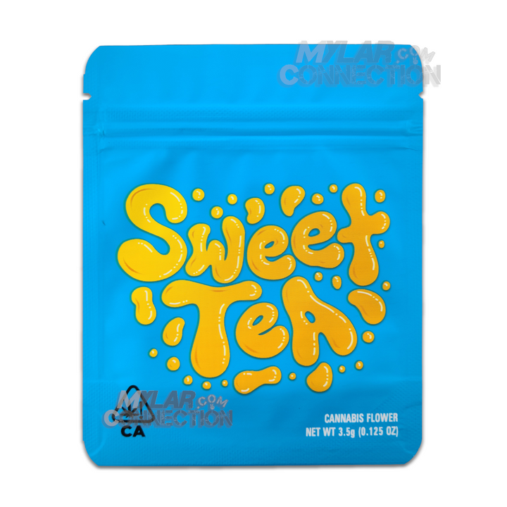 Cookies Sweet Tea 3.5g Empty Flower Dry Herb Mylar Bag Smell Proof Packaging