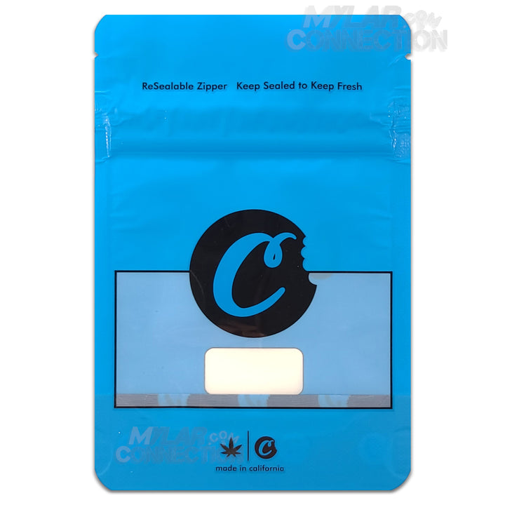 Cookies 7g With Window Large Empty Flower Dry Herb Mylar Bag Smell Proof Packaging