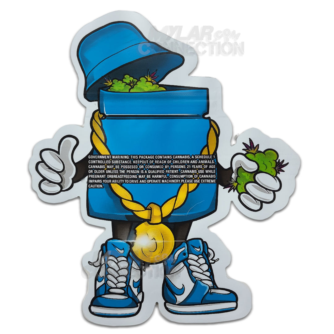 Cookies Die-Cut Character 3.5g Empty Flower Dry Herb Mylar Bag Smell Proof Packaging