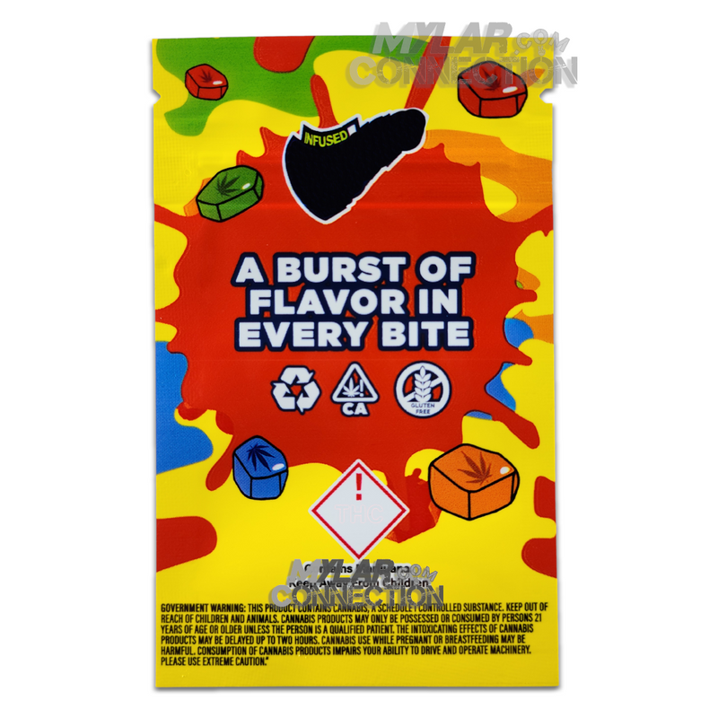 Rushers Infused Original Empty Large Edibles Mylar Bag Packaging 500mg