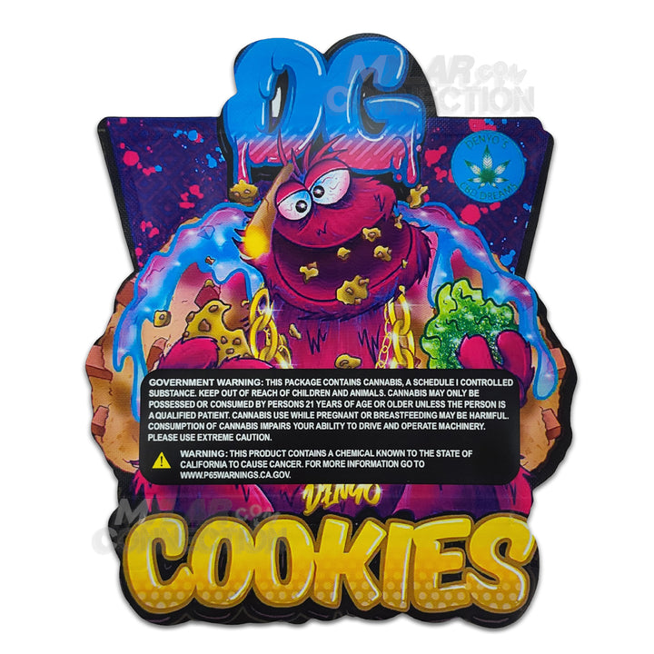 Denyo OG Cookies Die-Cut 3.5g Empty Flower Dry Herb Mylar Bag Smell Proof Packaging