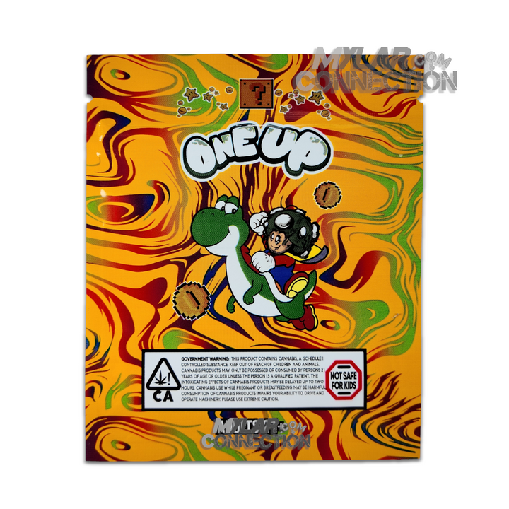 One Up Sour Brite Crawlers Empty Mylar Edibles Bags Packaging