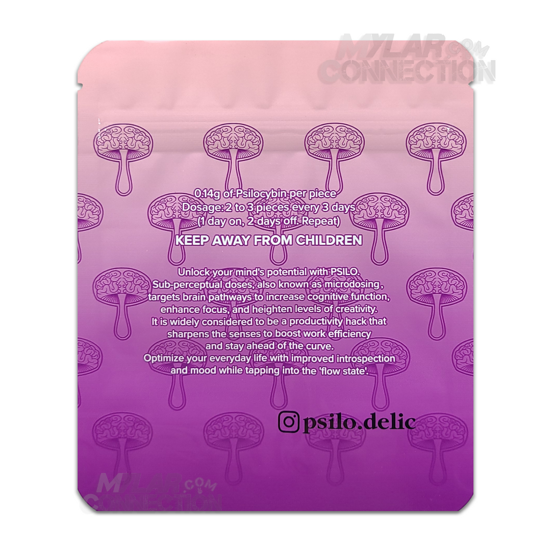 Psilo Grape 3.5g Gummy Cubes Psilocybin Magic Mushroom Empty Mylar Bag Packaging For Shrooms
