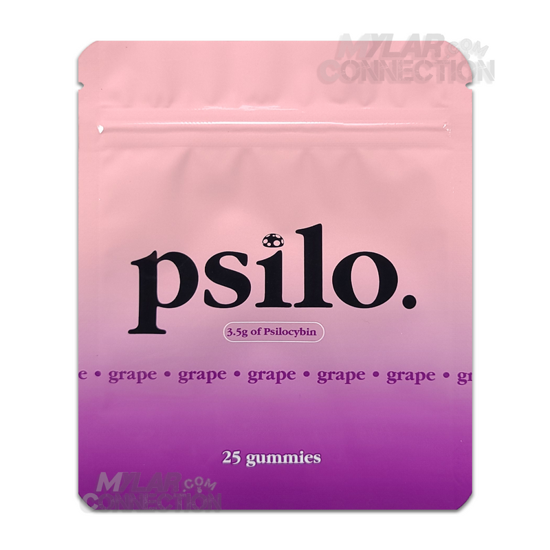 Psilo Grape 3.5g Gummy Cubes Psilocybin Magic Mushroom Empty Mylar Bag Packaging For Shrooms