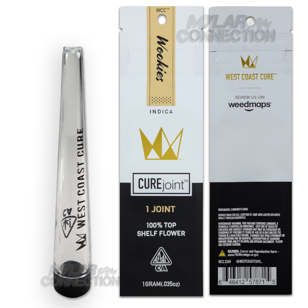 West Coast Cure Joint Wookies Empty Single Pre-roll Mylar Bag Packaging